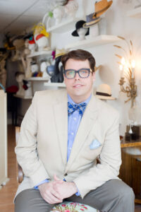 Portrait of hat designer David Dunkley by Nick Perry