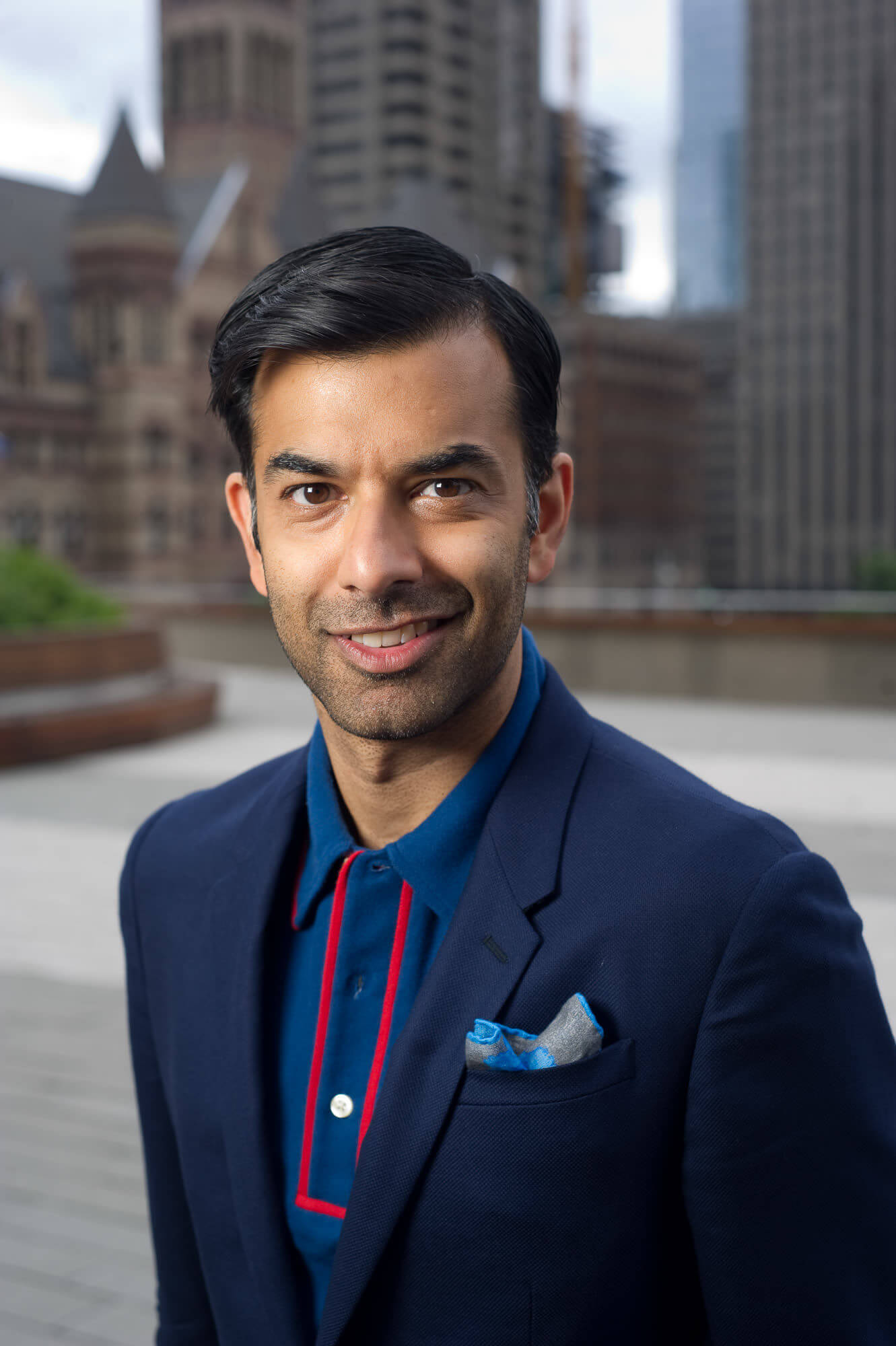 Portrait of Canadian actor, director and writer Zaib Shaikh by Nick Perry