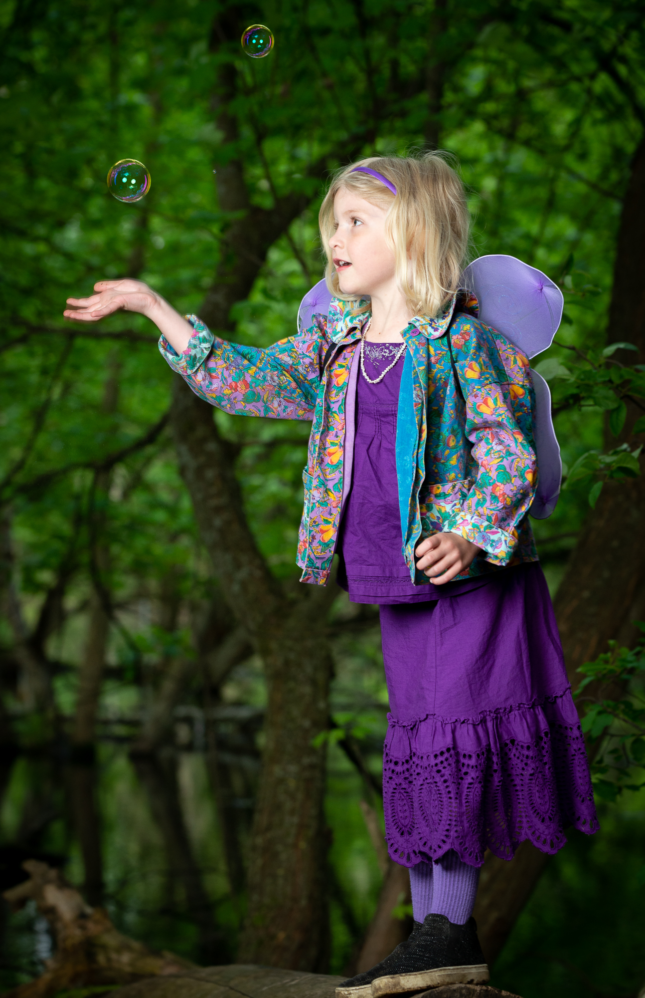 A girl dressed as a fairy